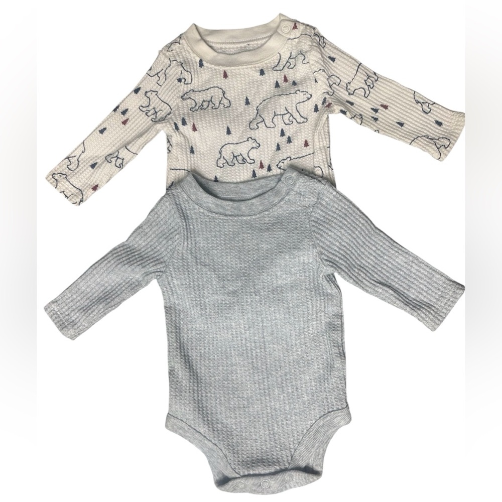 Babyboy Garanimals White and Gray Bodysuits